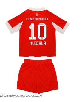 Bayern Munich Jamal Musiala #10 Maglia Gara Casa Repliche 2025-26 Bambino Maniche Corte